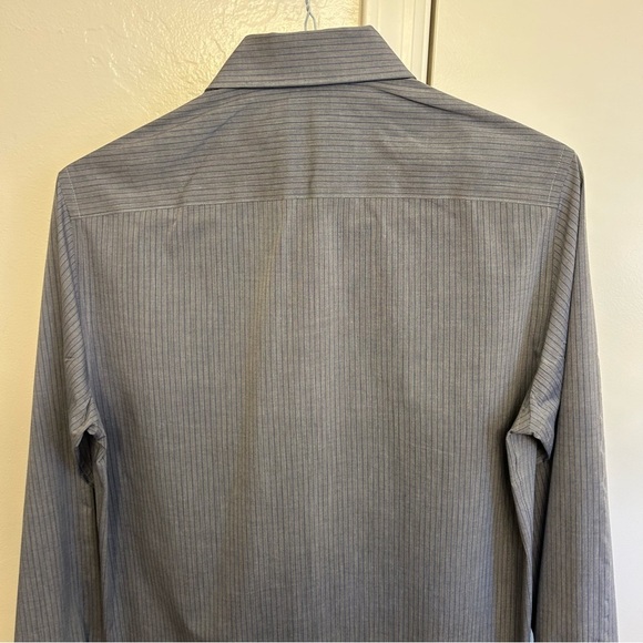 Joseph Abboud Slim Fit Gray Dress Shirt Button Down Classic Collar Size 15 34/35 - Picture 7 of 8